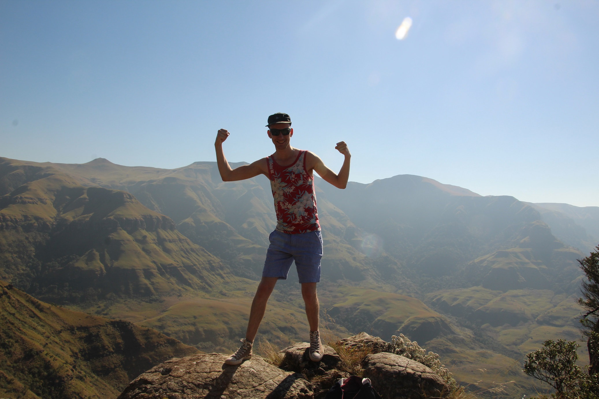 Zuid-Afrika - Drakensberg - Uitzicht - Pose