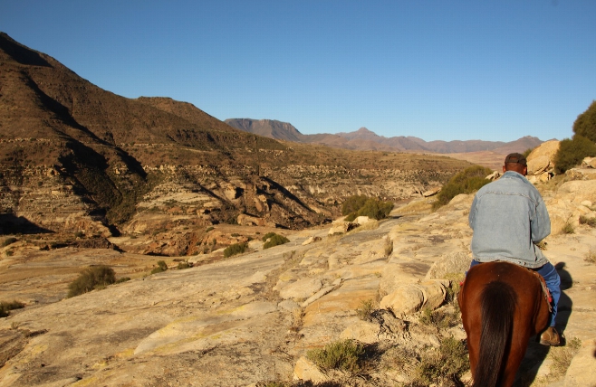 Lesotho - Malealea - Horsback
