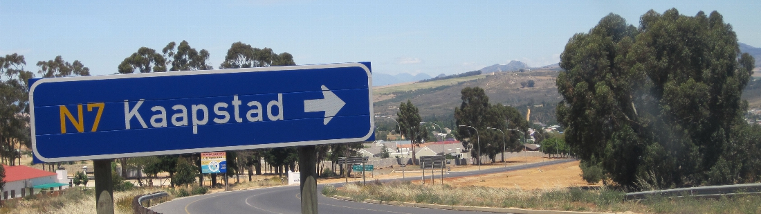 Kaapstad - verkeersbord Zuid Afrika