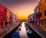 Venetië - gekleurde huizen